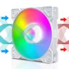 Fan LED RGB CoolMoon K8 (RGB Fixed, Không Cần Hub) Trắng
