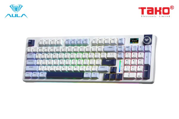 Phím Cơ Aula S98 Pro (Nimbus V3 Switch Xanh Dương Trắng Tím Đậm) Không Dây
