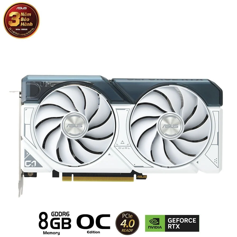 Card màn hình Asus Dual RTX 4060 White OC Edition 8GB GDDR6
