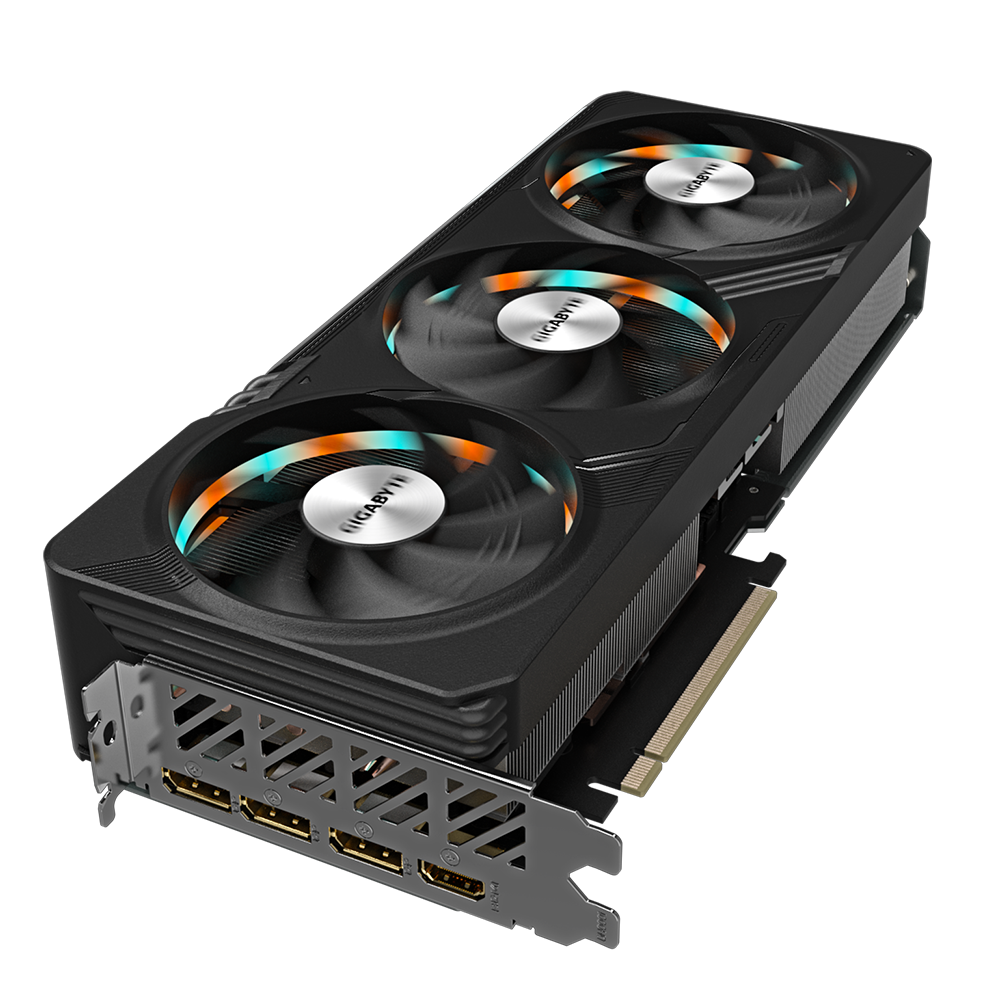 Card Gigabyte RTX 4070 Gaming OC 3 Fan góc nghiêng