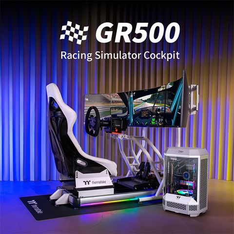 Ghế giả lập lái xe Thermaltake GR500 Racing Simulator Cockpit Snow