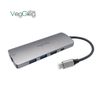 Bộ chuyển đổi VEGGIEG USB Type-C ra HDMI + USB 3.0 + 2* USB 2.0 + PD 100W + Type-C + SD/TF + RJ45 100Mbps V-TC10R