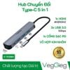 BỘ CHUYỂN ĐỔI USB Type C SANG HDMI+3xUSB 3.0+PD VEGGIEG V-TC05H