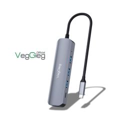 BỘ CHUYỂN ĐỔI USB Type C SANG HDMI+3xUSB 3.0+PD VEGGIEG V-TC05H