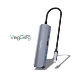 Bộ chuyển đổi VEGGIEG Usb Type C ra HDMI _ 2xUSB 3.0+PD+RJ45 V-TC05R