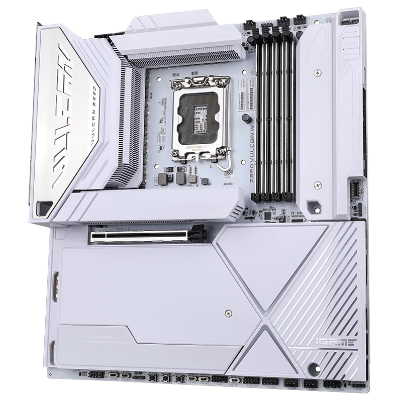 Thiết kế tản nhiệt iGame Z890 VULCAN W V20 DDR5 Mainboard iGame Z890 VULCAN W V20 DDR5 thiết kế tản nhiệt