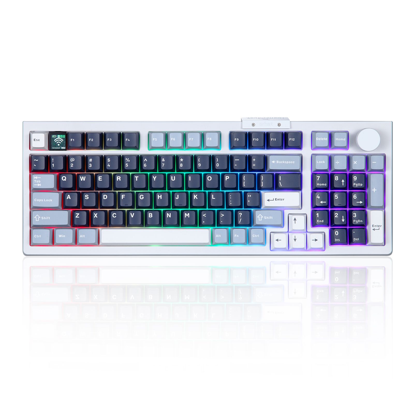 Bàn phím cơ Darmoshark TOP 98 Tri-mode RGB White