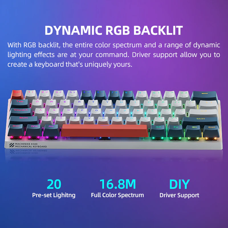 Bàn phím cơ Machenike K500-B61 Wired RGB
