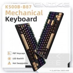Phím Cơ Machenike K500B-B87 (Red Switch Đen) Có Dây