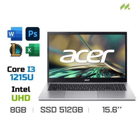 Laptop Acer Aspire 3 A315 59 381E NX.K6TSV.006 (i3 1215U, UHD Graphics, Ram 8GB, SSD 512GB, 15.6 Inch FHD)