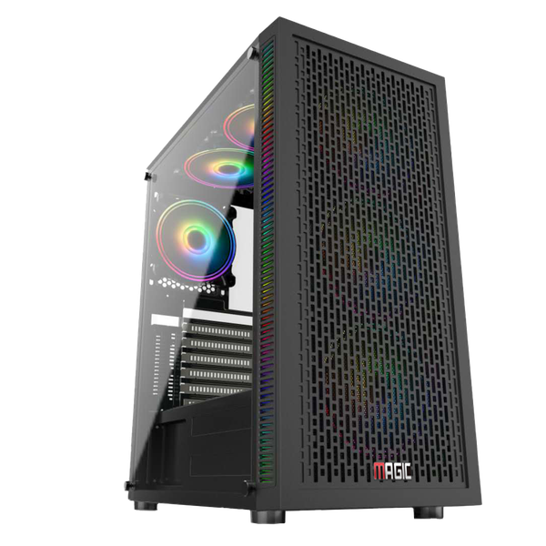 Thùng máy Magic Luxury I - Black | Full tower, E-ATX, kèm sẵn 4 fan