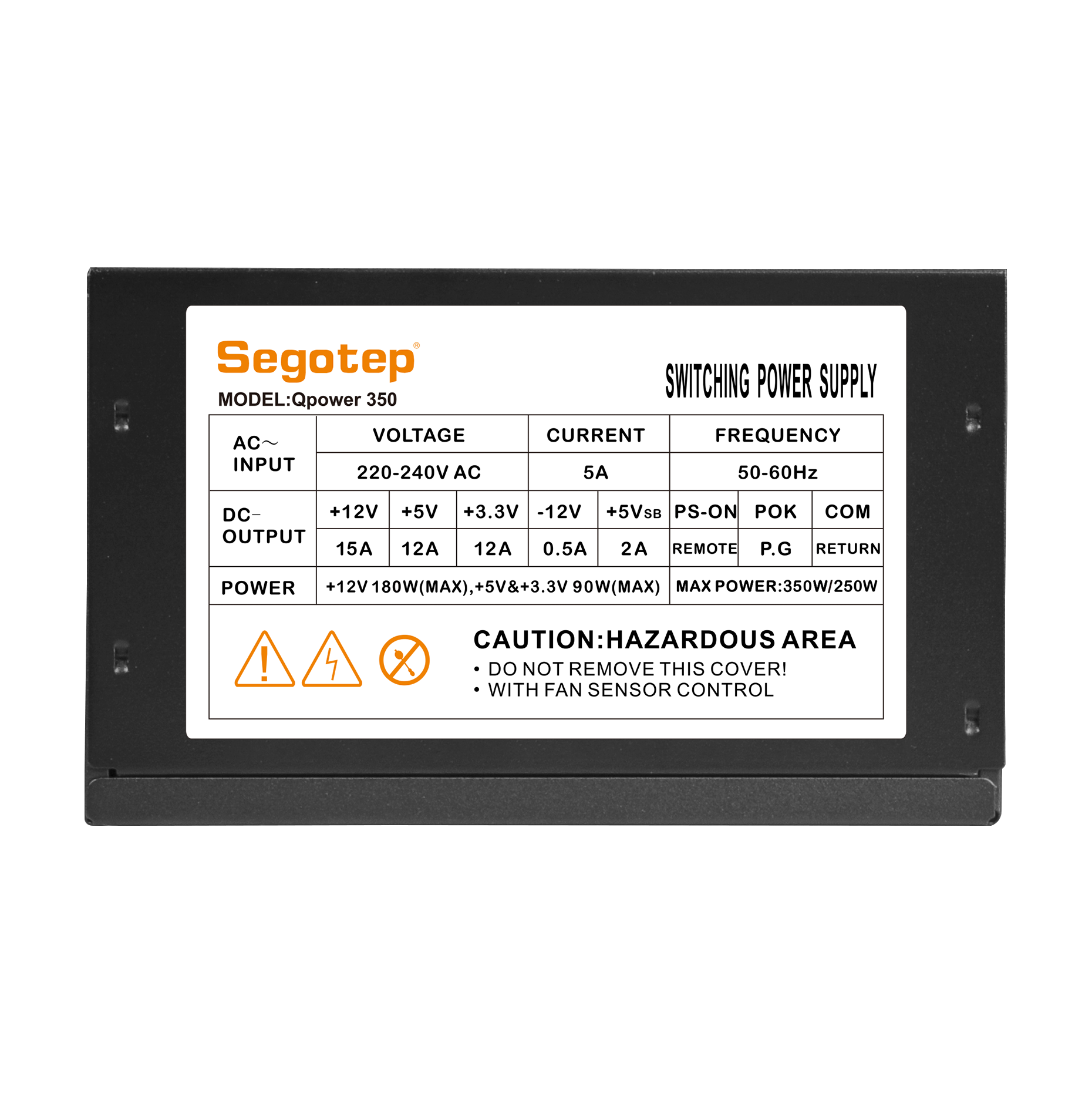 Nguồn Segotep Q-Power 350W Đen