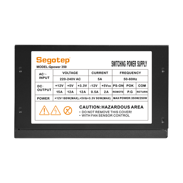 Nguồn Segotep Q-Power 350 250W Đen