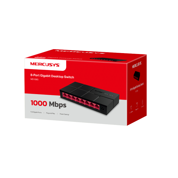Bộ chia mạng Mercusys MS108G 8 Cổng 10/100/1,000 Mbps