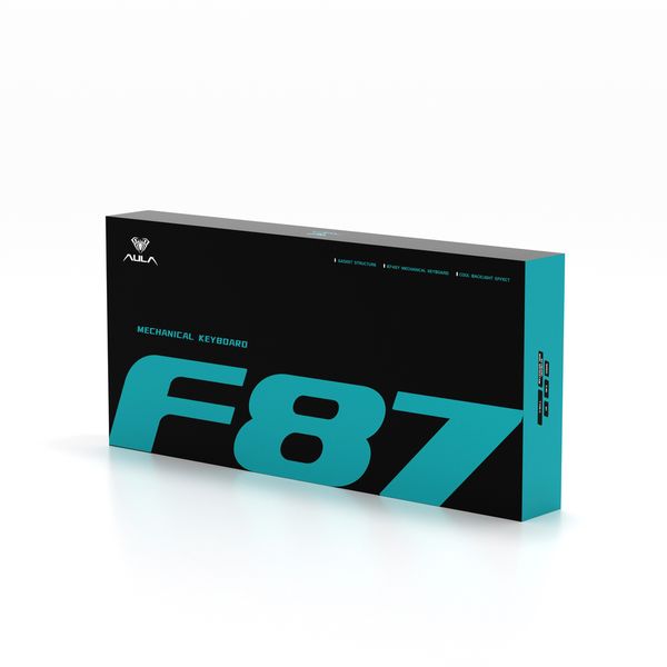 Bàn Phím Cơ Có Dây AULA F87 | Trắng/Đen/Xanh Dương | Grey Wood V3 Switch (87 phím, Gasket mount, Hotswap)