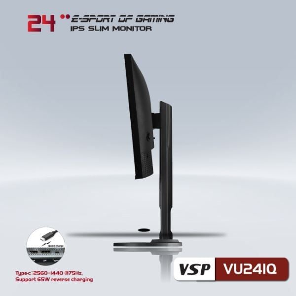 Màn hình phẳng VSP 24 inch 2K eSport Gaming VU241Q | QHD | USB C/Type C