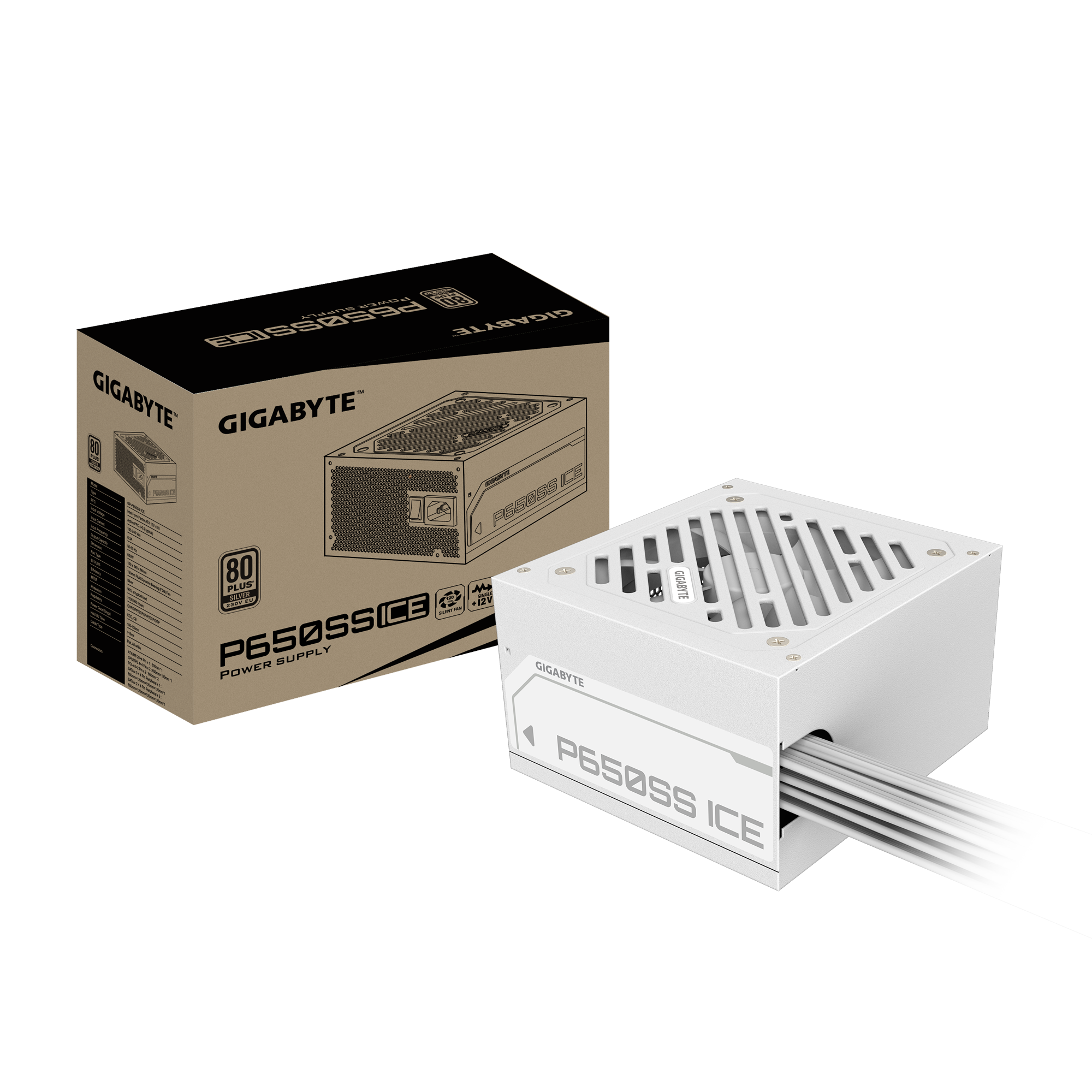 Nguồn Gigabyte P650SS ICE 650W 80 Plus White (GP-P650SS ICE)