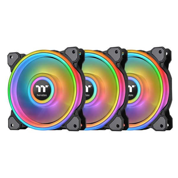 FAN LED RGB Thermaltake Riing Quad 12 BLACK (Bộ 3 fan)