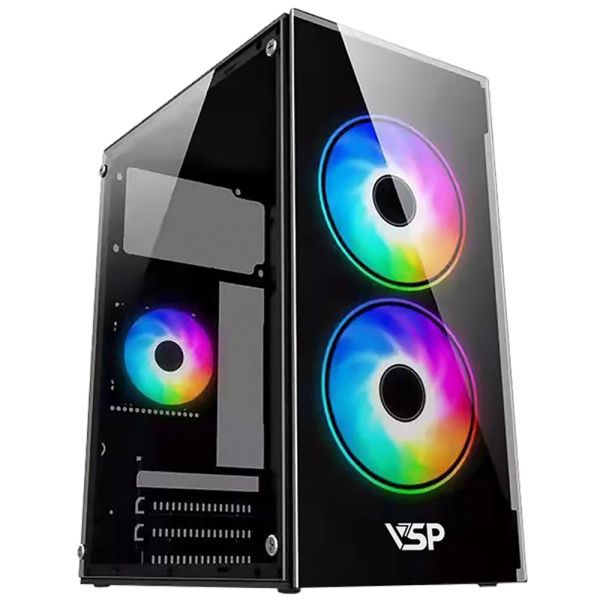 Vỏ Case máy tính VSP V212 | Đen, Trắng, Hồng, Xanh