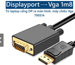 Cáp chuyển DisplayPort ra VGA – Kết nối PC, Laptop với Màn Hình, Máy Chiếu