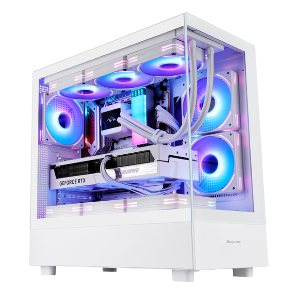 Thùng máy tính SEGOTEP ENDURA PRO+ | Đen/Trắng, E-ATX/ATX/mATX