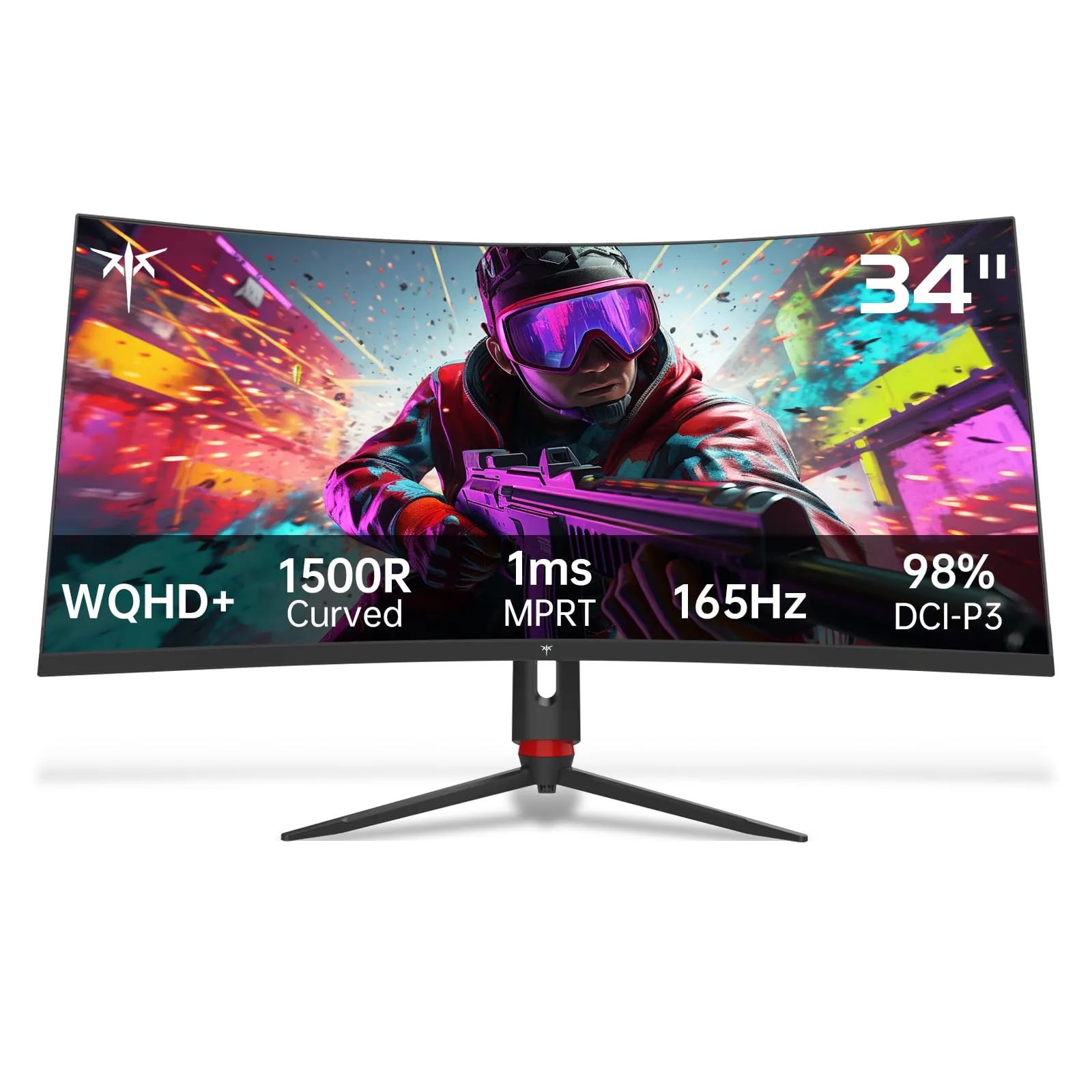 Màn hình Cong Gaming KTC H34S18S 165Hz 2K (34 inch, 3440×1440, VA, 1500R, 165Hz, 1ms, G-Sync)