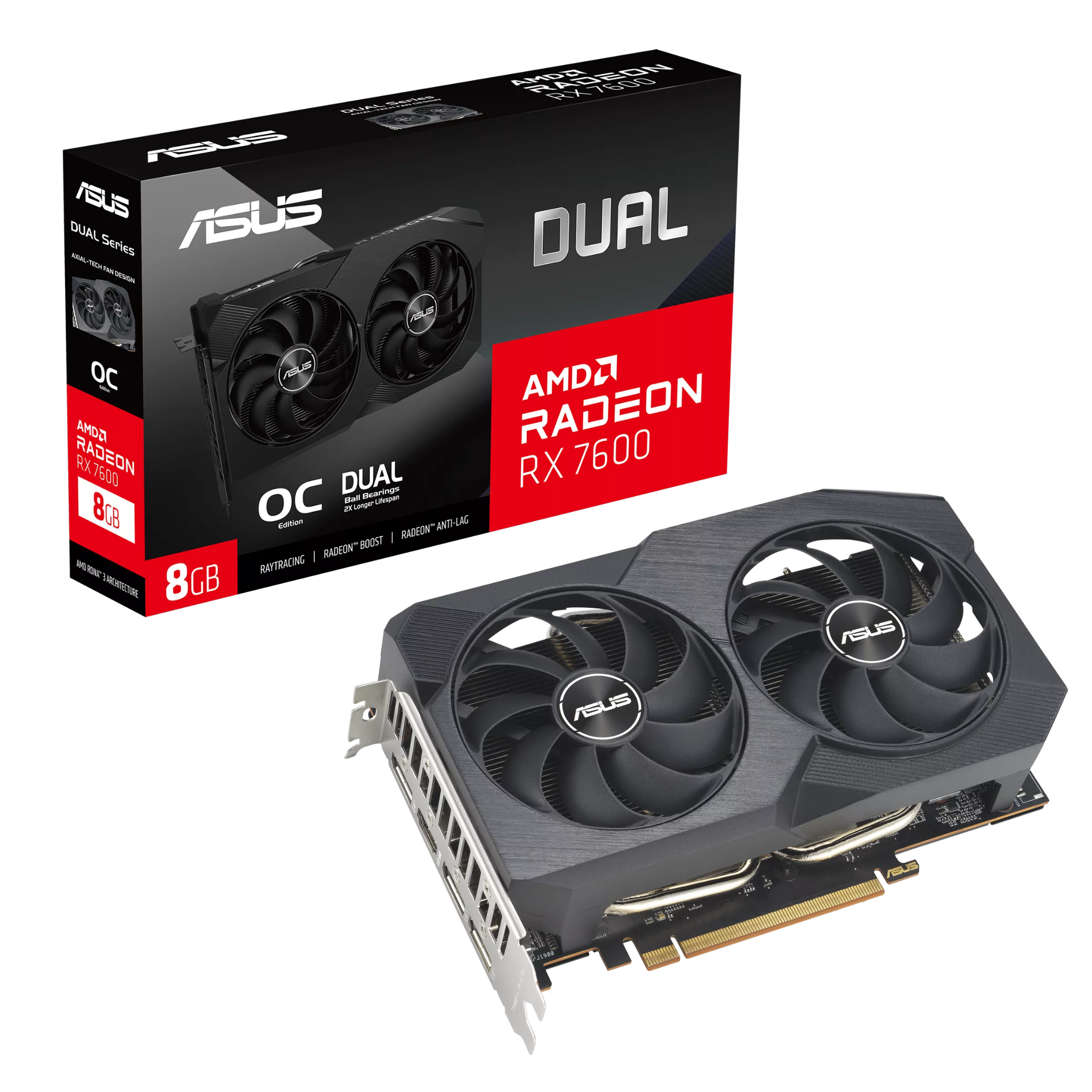 Card màn hình Asus Dual Radeon RX 7600 V2 OC Edition 8GB GDDR6