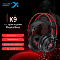 Tai Nghe Gaming Có Dây Xiberia K9 | Đen, RGB, Virtual 7.1, OverEar