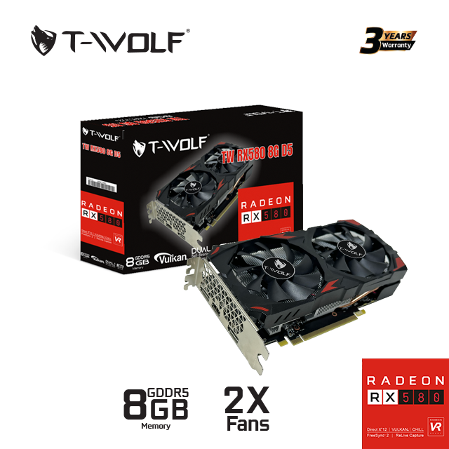 Card màn hình T-Wolf RX 580 8GB GDDR5