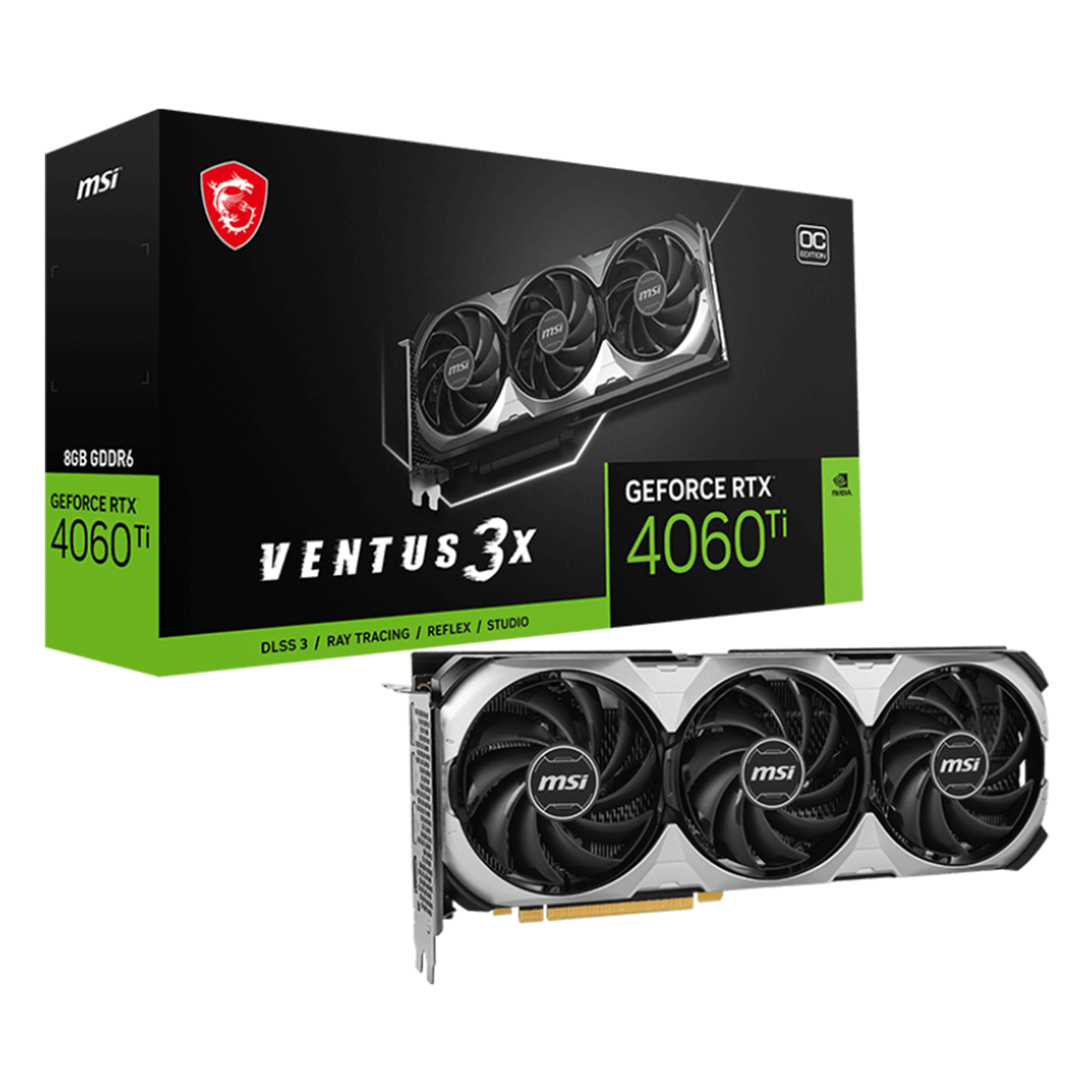 Card màn hình MSI RTX 4060 Ti Ventus 3X E OC 8GB