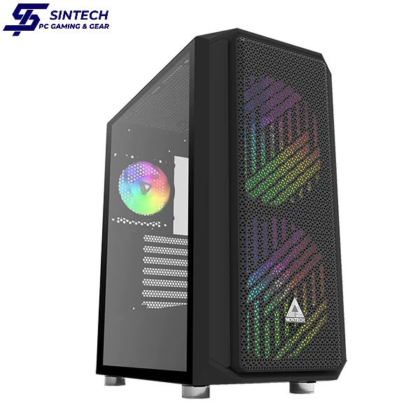Vỏ máy tính Montech Air X ARGB | Đen/Trắng | E-ATX/ATX/M-ATX/ITX