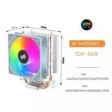 AIGO ice200pro không khí bộ làm mát CPU 2 nóng máy tản nhiệt 3pin quạt PWM quạt yên tĩnh cho trong 115x 1200 1700 AM4 AM