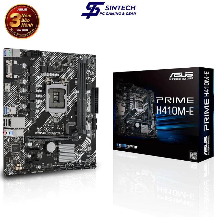 Mainboard Intel ASUS Prime H410M-E DDR4 mặt trước