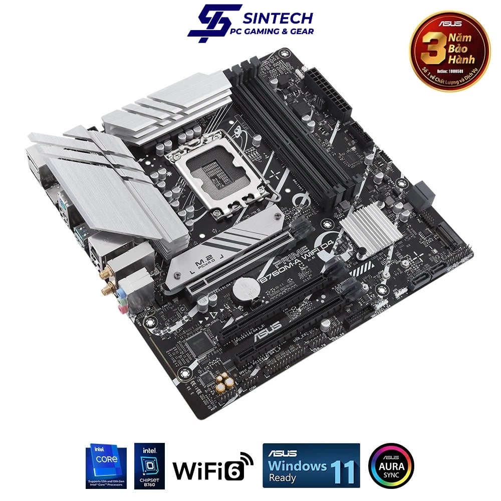 Mainboard Intel Asus Prime B760M-A WIFI D4 DDR4