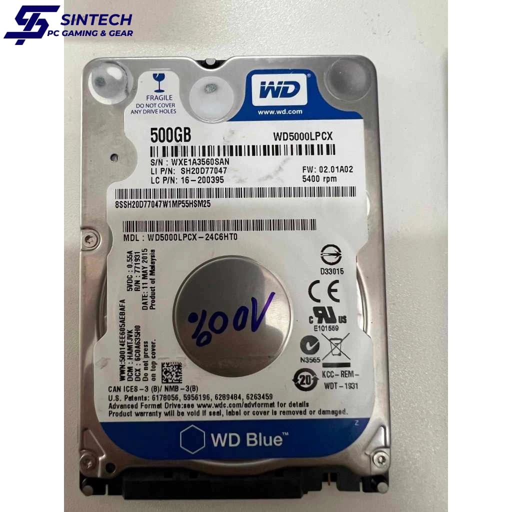 Ổ cứng HDD Western Digital Blue WD5000LPCX 500GB SATA III