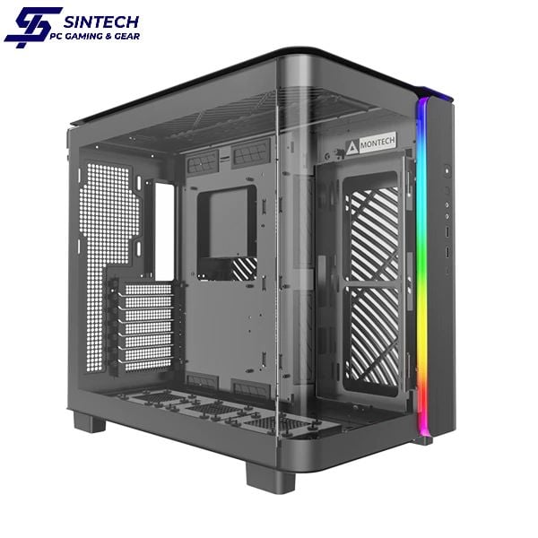 Vỏ máy tính Montech King 95 | Đen/Trắng | ATX/M-ATX/ITX | Kèm sẵn 6 Fan ARGB