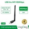 USB thu wifi VEGGIEG V-K650 Băng tần kép 2.4G tốc độ 650Mbps V-K650