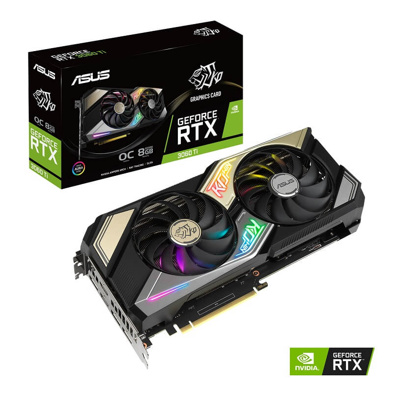 Card màn hình Asus RTX 3060 Ti KO OC Gaming 8GB GDDR6 Cũ