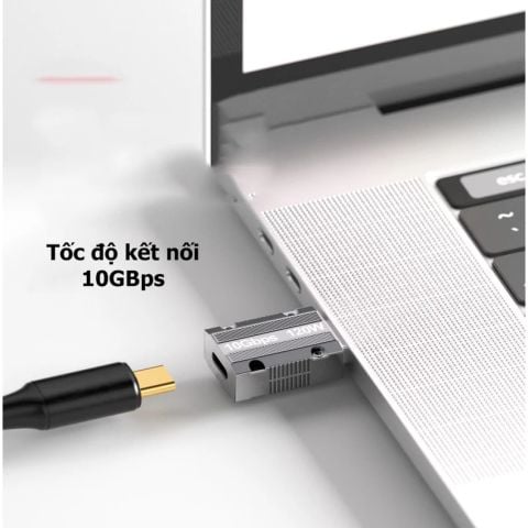 Đầu chuyển đổi usb sang type c, usb a ra type-c hỗ trợ sạc 120w 20v6a, 10Gbps