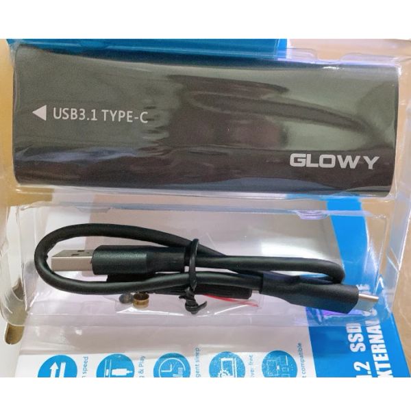 Box SSD M.2 Sata GLOWY USB 3.1 (Kèm cáp USB to Type-C)