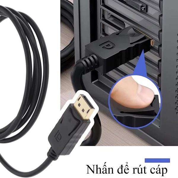 Cáp chuyển DisplayPort ra VGA – Kết nối PC, Laptop với Màn Hình, Máy Chiếu