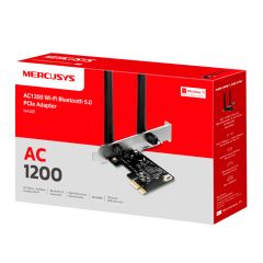 Card WIFI Bluetooth PCIe Mercusys MA30E | Chuẩn AC1200 2 băng tần 2.4 & 5 GHZ | Bluetooth 5.0