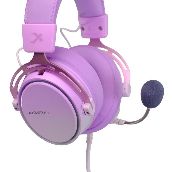 Tai nghe GAMING Xiberia S19U Pro | Đen Gold/Tím, RGB, Virtual 7.1, OverEar