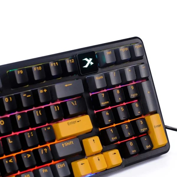 Phím Cơ Xiberia ICAFE XS980 (Optical Switch Đen Vàng) Có Dây