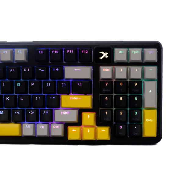 Phím Cơ Xiberia ICAFE XS980 (Optical Switch Đen Vàng) Có Dây