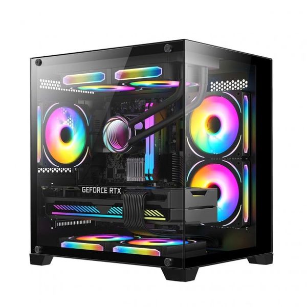 Vỏ máy tính CoolerPlus X34W | Đen/Trắng | M-ATX/ITX