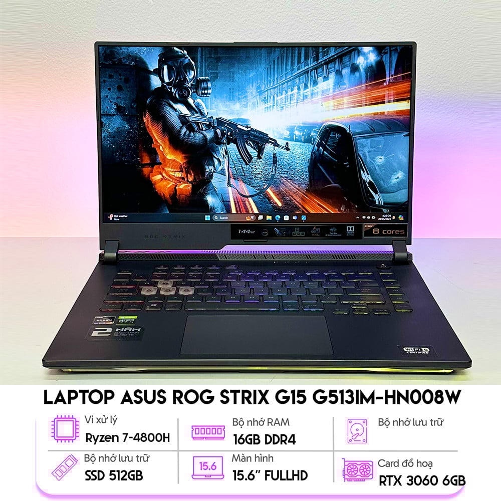 Laptop Asus ROG Strix G15 G513IM-HN008W - Cũ Đẹp