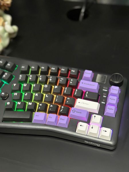 Phím Cơ Leobog Alice A75 (Barbie Switch Tím Đen) Không Dây