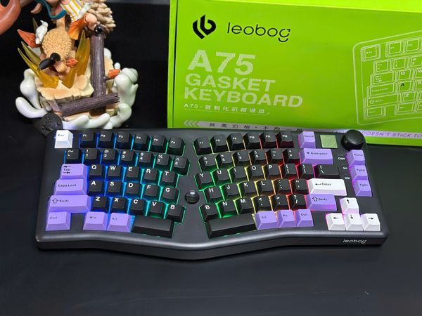 Phím Cơ Leobog Alice A75 (Barbie Switch Tím Đen) Không Dây