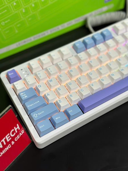 Phím Cơ Leobog Hi98 (Barbie Switch Xanh Trắng Tím) Có Dây